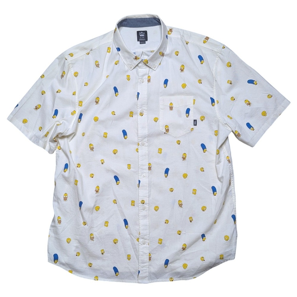 Vans x The Simpsons Houser Short Sleeve Button-Down Shirt all-over pattern